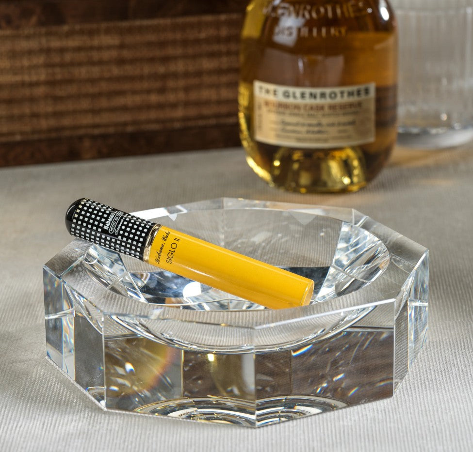 Glass Crystal Octagon Bowl - Clear